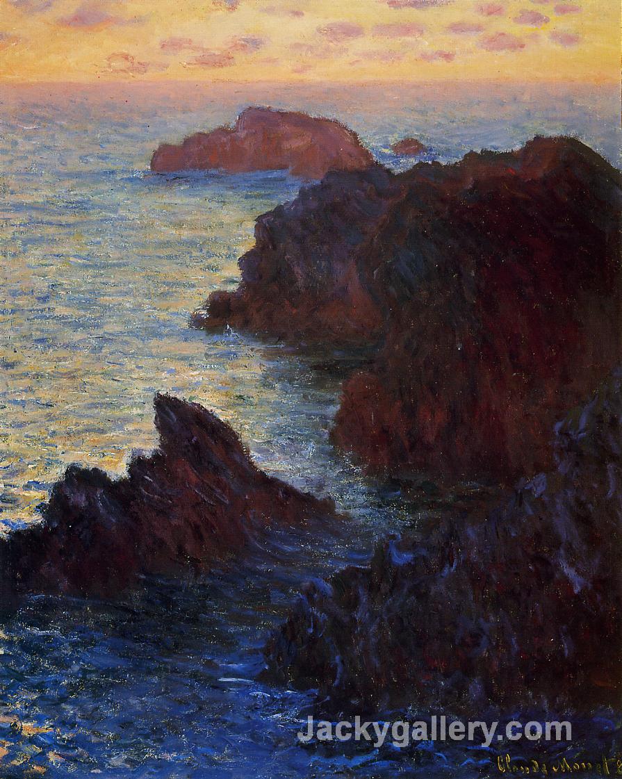 Rocky Point at Port-Goulphar by Claude Monet paintings reproduction
